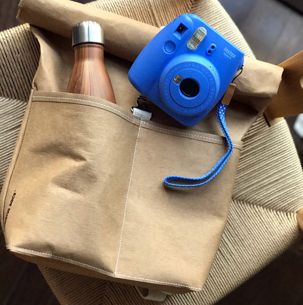 instax mini backpack Urbana Sacs Mini Backpack Sustainably Handcrafted Washable Paper Bags