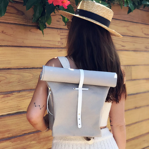 Mini Backpack With Reclaimed Leather Closer